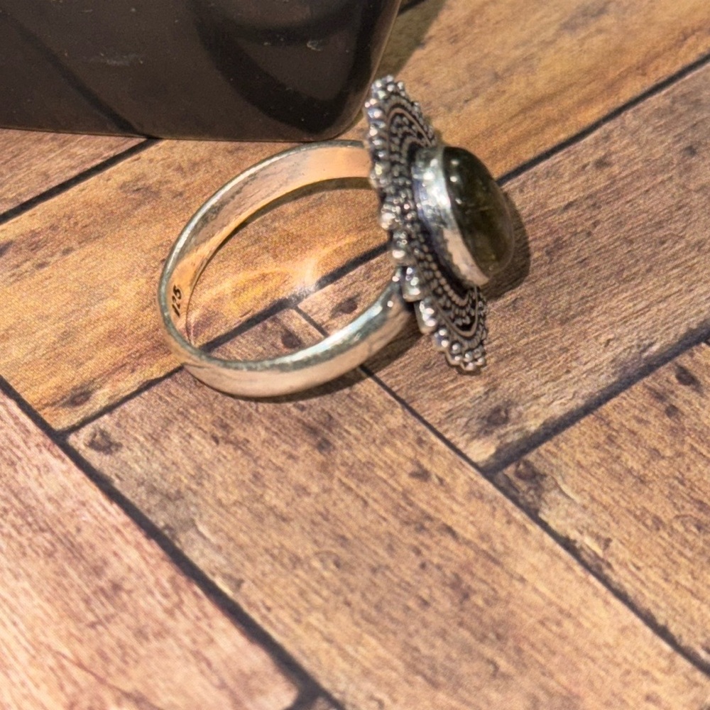 Fiery Labradorite Silver Ring - image 3
